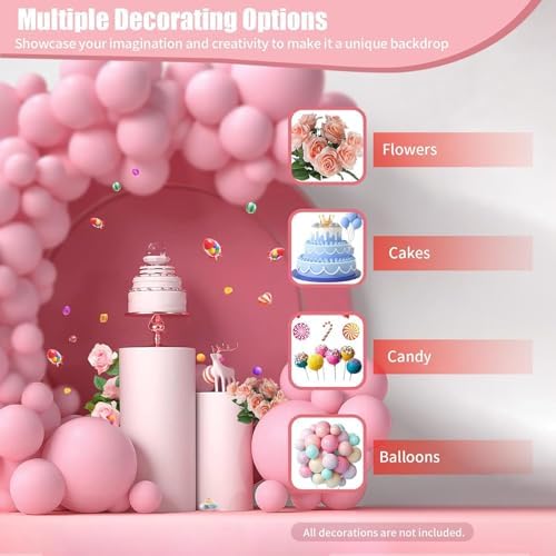 3Pcs Cylinder Stands for Party, White Cylinder Stand Cake Pedestal Stand Cylindrical Display Stand for Birthday Wedding Party Outdoor Indoor Decor (3 Pcs) - Image 3