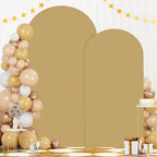 FOTSHARER Khaki Arch Cover Set of 2 Arch Backdrop Cover 6FT 7.2FT Wedding Arch Cover Chiara Backdrop Cover for Arch Stand Tan Spandex Arch Cover Balloon Backdrops Frame Cover for Bridal Showers Decor by FOTSHARER