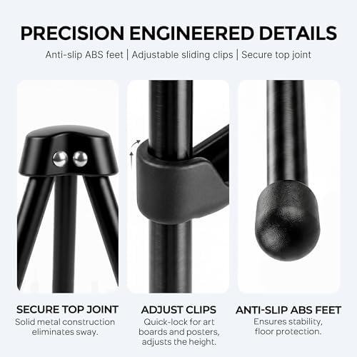Nicpro 6 Pack 63 Inches Easel Stand for Sign, Black, with Carry Bags - Image 6
