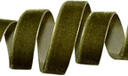 Morex Nylvalour Swiss Velvet Ribbon, Nylon, 5/8 inch by 11 Yards, Deep Sage - Image 2