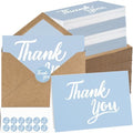 600 Pcs Light Blue Thank You Cards Bulk with Kraft Envelopes and Stickers 4x6 Inch Blank Thank You Notes Box Set Minimalistic Design for Business Wedding Baby Shower Graduation Bridal Shower Birthday by UZLUbuywithconfidence