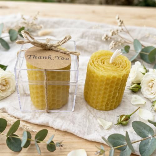 Wedding Favor Guest Bulk, Personalized Beewax Natural Candle Party Favors, Bridal Shower Gifts for Party, Baby Shower giveaways for Baptism (10,20,30,50,100.. Options Available in Customize Section) - Image 3