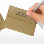 LUXPaper A2 Invitation Envelopes | Peel & Press | 4 3/8" x 5 3/4" | Grocery Bag Brown | 70lb. Text | 250 Qty - Image 6