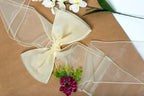 MDS Pack of 100 Organza Chair Sashes for Wedding & Event Décor – Ivory - Image 5
