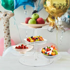 CECOLIC Acrylic Tiered Cake and Cupcake Stand, 4 Tier Dessert Pastry Display Tower Stand for Wedding, Birthday Bar, Graduation, Baby Shower, Afternoon Tea Party Décor - Image 6