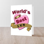 CafePress Worlds Best LVN Greeting Cards Greeting Card (20-pack), Note Card with Blank Inside, Birthday Card Matte - Image 4