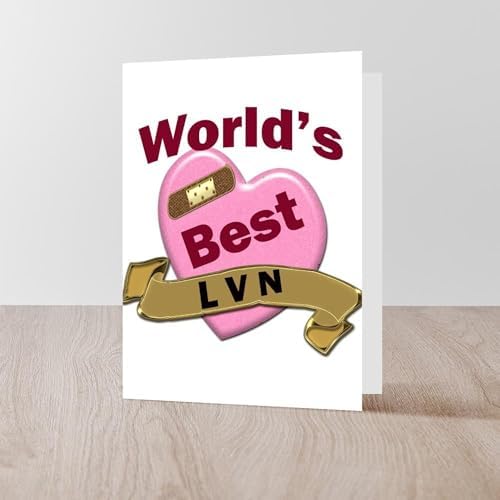 CafePress Worlds Best LVN Greeting Cards Greeting Card (20-pack), Note Card with Blank Inside, Birthday Card Matte - Image 4