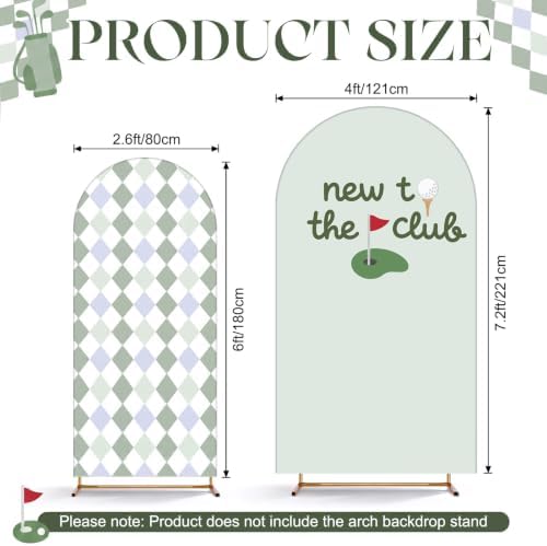 Mindsoft 2 Pcs New to the Club Backdrop Arch Cover, Green - Image 3