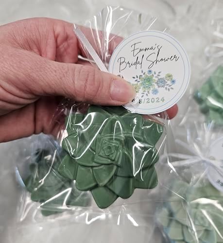 Boho Garden Personalized Succulent Soap 10 Party Favors for a Bohemian Bridal Shower, Wedding Party, Baby Shower or Birthday with Tags Baby in Bloom - Image 5