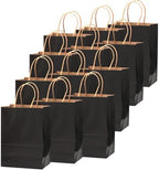 qiqee 100-Packs Black Paper Gift Bags with Handles Bulk Assorted Sizes(33pcs Large 13", 33pcs Medium 11", 34pcs Small 8") - Image 3