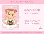 Party Hearty Baby Shower Scratch-Off Game, Poopie Emoji Cards - Pink Girl (Pack of 3) - Image 3