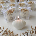 Wedding Favor Guest Bulk, White Seashell Shaped Candle Party Favors, Bridal Shower Favor for Beach Party Gifts, Baby Shower Favors for Baptism Favors (Set of 30) by GiftUp