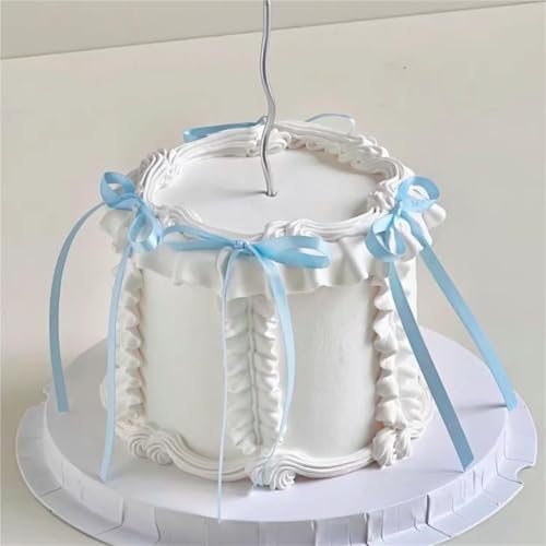 400 PCS Satin Bow Cake Toppers Birthday Bowknot Ribbon Decorations - Image 6