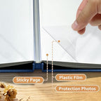 Large Photo Album Self Adhesive Scrapbook Album for 4x6 5x7 8x10 Pictures DIY Photo Book for Wedding, Anniversary, Christmas, Baby Shower, Ideal for Preserving Precious Moments - Image 5