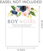 Andaz Press Custom Large Baby Shower Canvas What Will It Baby Be Cast Your Vote Sign, 16 x 20 Inches, Boy Or Girl Florals, Personalized Canvas Sign, For Gender Reveal Party - Image 5