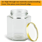 16 oz Hexagon Glass Honey Jars with Lids, 12 Pack Mason Jars - Image 3