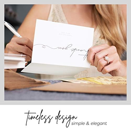 120 Heavyweight Blank Wedding Thank You Cards with Envelopes, Personalized Greetings Gratitude Letter From The New Mr and Mrs, Wedding Thank You Notes with Envelopes & Stickers (4x6 Inches) (120 Pack) - Image 4