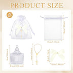 Vesici 20 Sets Baptism Party Favors for Guests Crystal Candy Bowl, White - Image 2