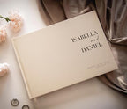 Personalized Guest Book - 11.5" x 8.5" Premium Custom Guest Signing Book with Bookmark and Blank Pages for Wedding Reception Table Decoration Engagement Birthday Party Event, Oats - Image 6