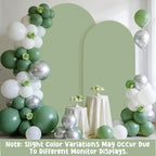 Sage Green Arch Backdrop Covers Set of 2(7.2Ft, 6Ft), Spandex Fitted Chiara Arch Stand Covers Backdrops for Wedding Baby Shower Birthday Graduation Photo Booth Props(Only Cover) - Image 3