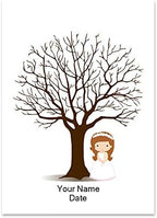 Personalized Guestbook Alternative for Girls Communion Wedding Gift DIY Fingerprint Tree Signature Sign-in Guest Book Wedding Favors Accessories Ready to Hang60x80cm - Image 2