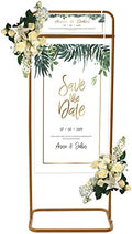 Wedding Sign Stand,Poster Holder for Display, Gold 4.9Ft Height Welcome Sign Frame for Wedding, Restaurant or Business by NATICRISI