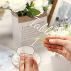 Tuanse 40 Pack White 4 x 6 Inch Acrylic Wedding Table Number 1-40 Clear Wedding Table Stand with Numbers Calligraphy Holders Signs for Reception Centerpieces Decorations - Image 4