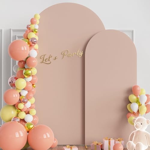 Wokceer Arch Backdrop Cover 7.2FT, 6FT Nude Arch Covers Stretchy Backdrop - Image 3