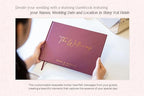 Personalized Foil Wedding Guest Book - 11.5 x 8.5 Custom Wine Colored Guestbook with Customizable First Last Name Date Cover, Hardcover Photo Book for Sign in at Reception Baby Bridal Shower Party - Image 3