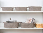CubesLand Small Storage Basket Cotton Rope Organizer Baskets for Shelves - Image 3