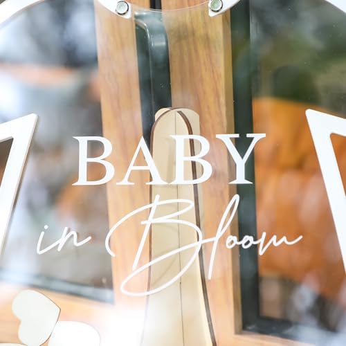 Fonder Mols Onesie Shaped Baby Shower Guest Book for Baby in Bloom Decorations, Wooden Guestbook Alternatives Gender Reveal Decorations Table Centerpiece Arrangement Display for 80 Guests - Image 3