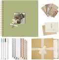 Vienrose Scrapbook Album Gift Set, 10x10 Inch, 80 White Pages, Light Green by Vienrose