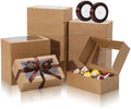 COTOPHER 30Pcs Cookie Boxes with Ribbons, 9x6x3 Inch Brown Bakery Boxes by COTOPHER
