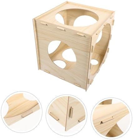 Balloon Size Marker Wood Box Measurement Sizer with 9 Holes Cube - Image 3