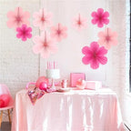 9pcs Paper Fan Flower Set for Wedding Birthday Party Decor - Image 4
