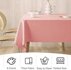 4 Pack Square Table Cloth 52x52 Inch Tablecloth Machine Washable Fabric Polyester Table Cover for Dining, Buffet Parties, Picnic, Events, Weddings Decor（Dusty Rose） - Image 6