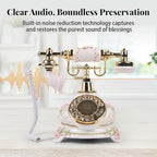 Audio Guest Book Wedding Phone, FESTRING Retro Audio Guestbook(Floral - Image 4