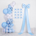 Crowye 13 Pcs Large Pink Bow Decor Set for Party Wedding, Blue, Satin by Crowye