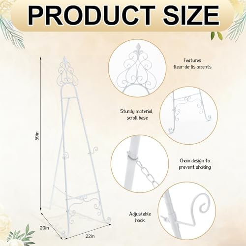 Easel Stand for Sign, Elegant, White, 1 Pcs - Image 2