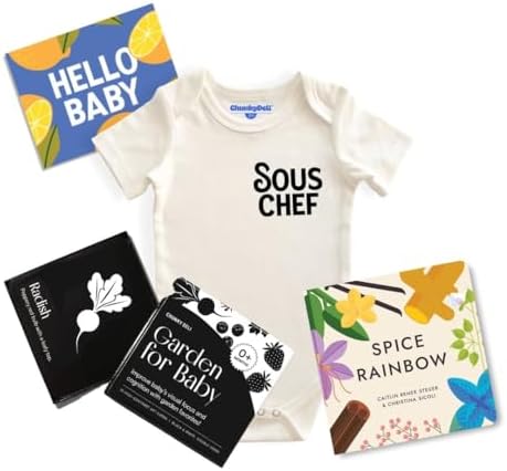 Chunky Deli Baby Sous Chef Gift Bundle Book Toy Activity Set 0-6 Months by ChunkyDeli