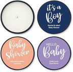 Custom Candles, Personalized Candles, Bulk Candles, Candle Favors, Baby Shower Candle Favors (Set of 10) (Black Tin), 9508837-03 - Image 5