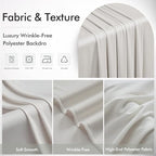 10ftx12ft Beige Backdrop Curtains for Wedding Party 2 Panels 5×12FT Tall - Image 6
