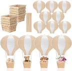 Meooeck 8 Sets Light Brown Hot Air Balloon Table Centerpieces Decor by Meooeck