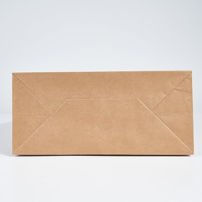 PAICUIKE Large Brown Paper Gift Bags with Handles, 13x7x13 Inch, 50 Pack - Image 3