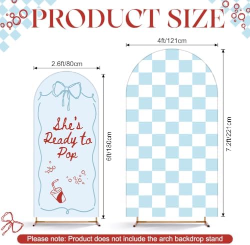 Mindsoft 2 Pcs Ready to Pop Arch Cover Backdrop, Blue - Image 3