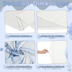 Tegeme 2 Set Blue Bow Floral Arch Backdrop Cover 7.2ft 6.6ft - Image 4