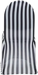 YOUR CHAIR COVERS - 6 Pack Stretch Spandex Chair Bands Striped - Black and White, Wedding Slip, Premium Quality - Image 4