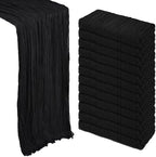 12 Pack 35 x 120 Inch Black Table Runner Cheesecloth 10Ft by Heneger
