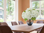 ZYTUYO 20 inches 4 Pcs Ivory White Real Touch Hydrangea Artificial Flowers Boho Lifelike Real Looking Latex Hydrangeas Flower with Long Stem for Home Decor Spring Table Centrepiece - Image 4