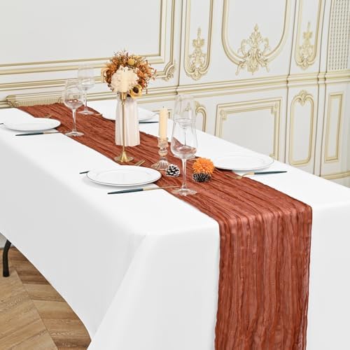 12 Pack Terracotta 10Ft Cheesecloth Table Runner - Image 4